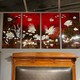 Vintage wall screen in oriental style