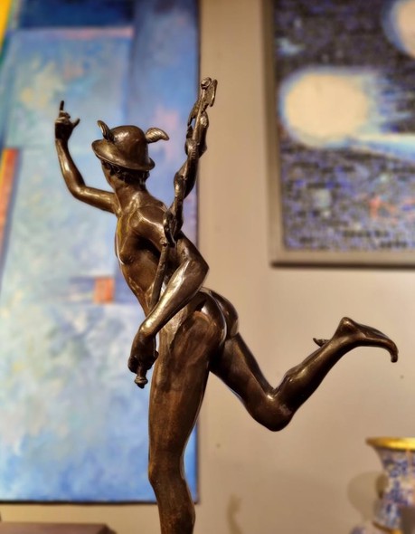 Antique sculpture "Flying Mercury".