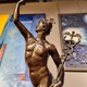 Antique sculpture "Flying Mercury".