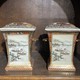 Antique pair vases for chrysanthemums