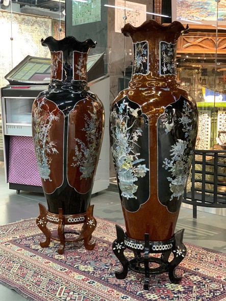 Paired vintage vases