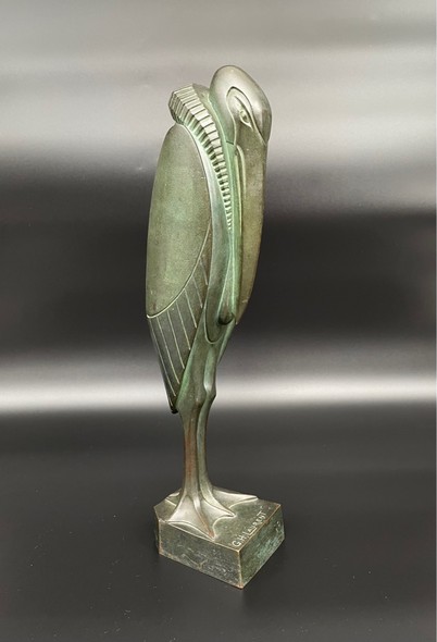 Antique sculpture "Marabu Stork"