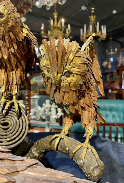 Antique sculpture "Owls"