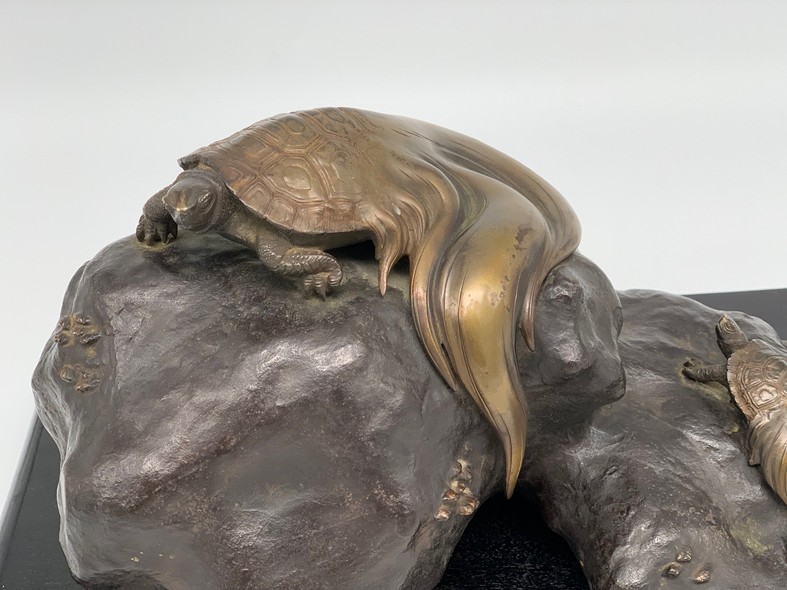 Антикварная скульптурная композиция "Черепахи"