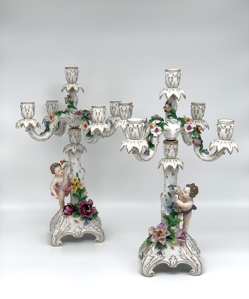 Pair antique candelabras Louis XV