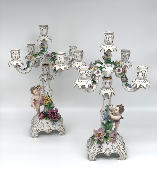 Pair antique candelabras Louis XV