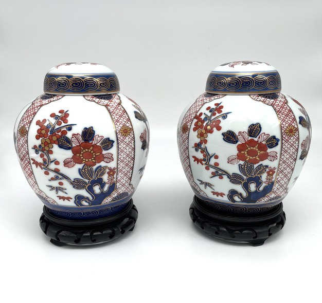 Antique pair of Imari vases