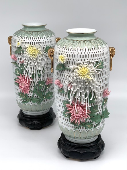 Antique pair vases