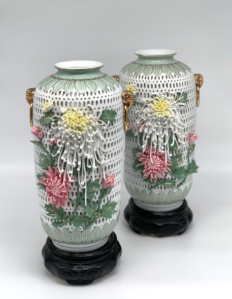 Antique pair vases