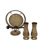 Antique gong with pair vases
