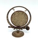Antique gong with pair vases