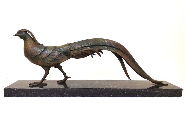 Large antique sculpture "Pheasant"