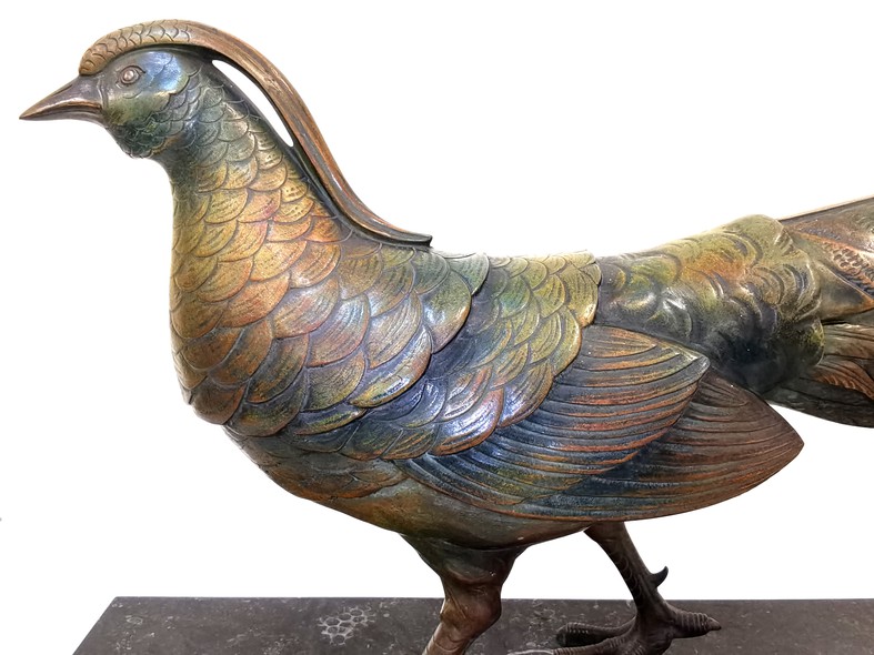 Large antique sculpture "Pheasant"