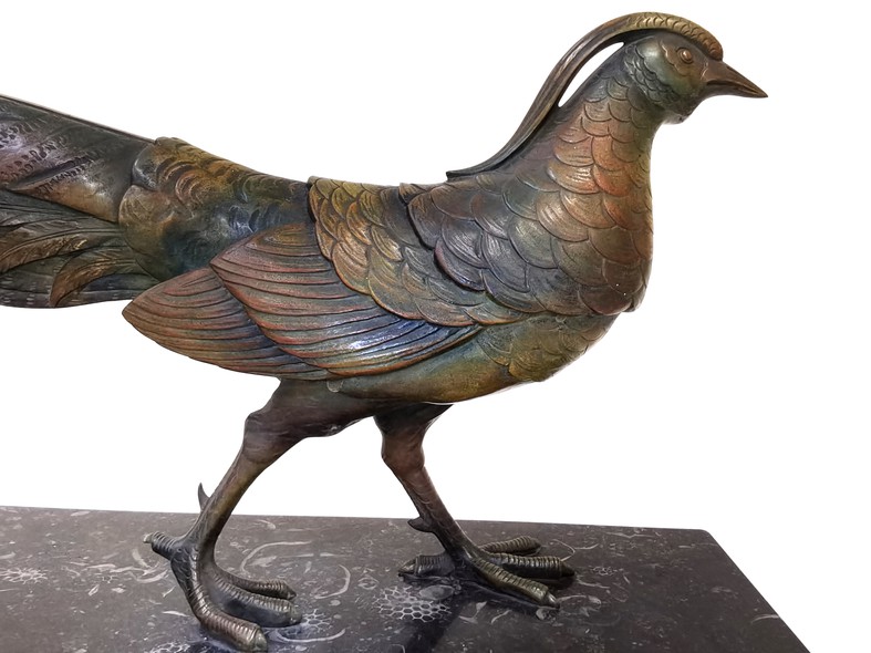 Large antique sculpture "Pheasant"