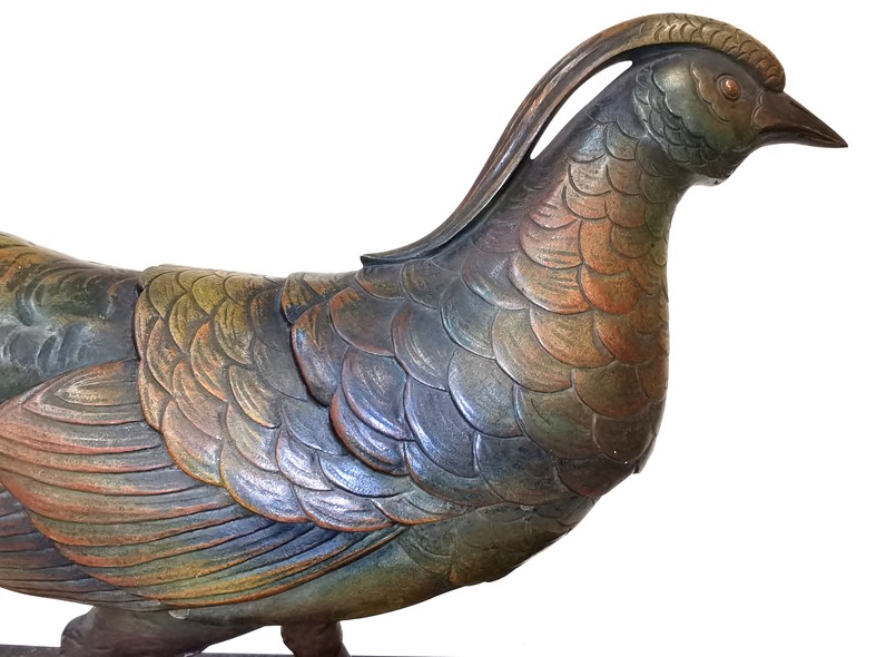 Large antique sculpture "Pheasant"