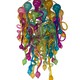 Unusual vintage chandelier in the style of Daily Chihuly