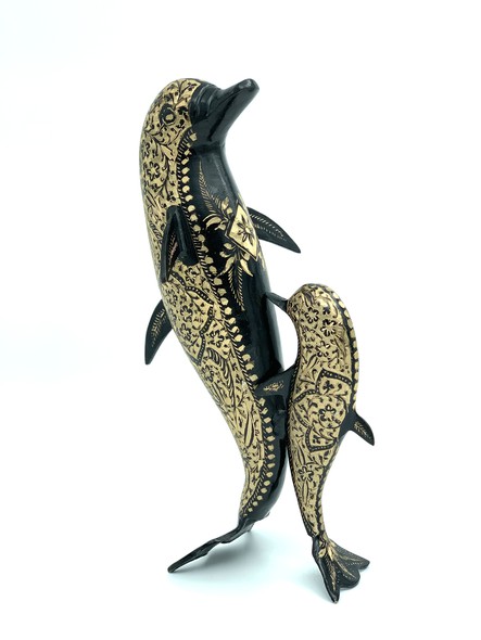 Vintage sculpture "Dolphins"