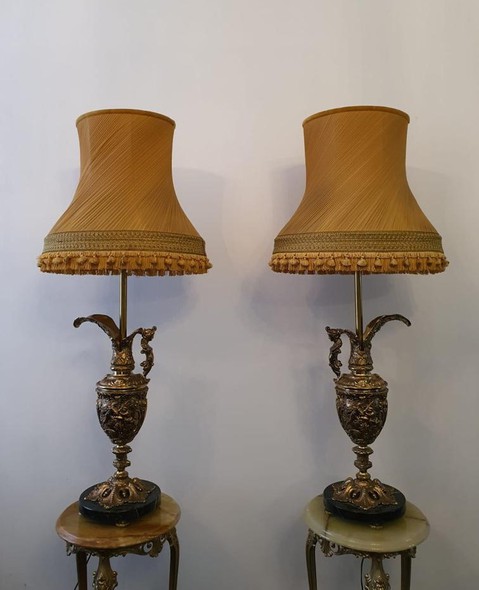 Antique pair lamps