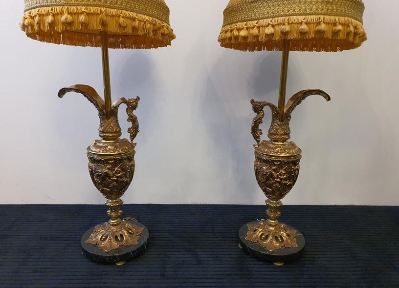 Antique pair lamps