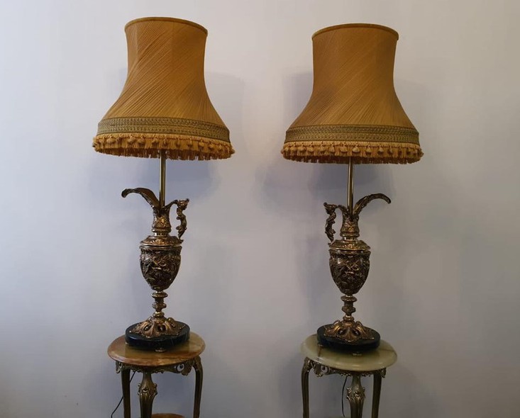 Antique pair lamps