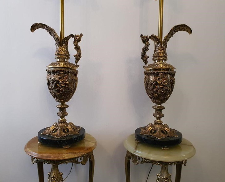 Antique pair lamps