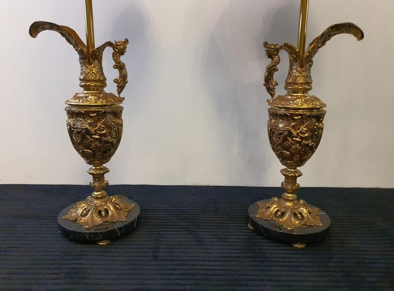 Antique pair lamps