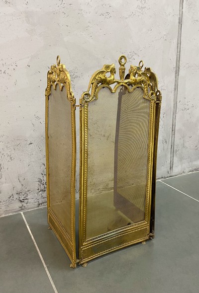 Antique fireplace screen