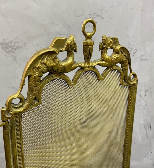 Antique fireplace screen