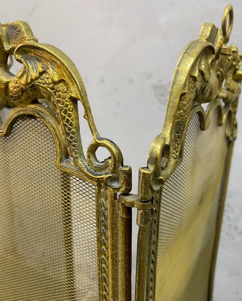 Antique fireplace screen