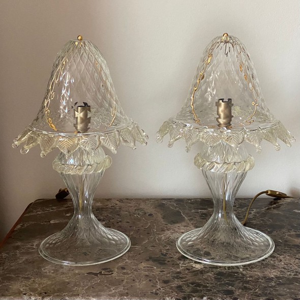 Pair of table lamps Murano