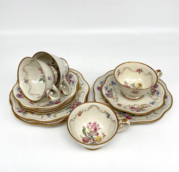 Antique Reichenbach tea trio