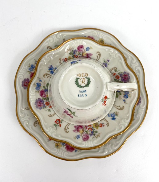 Antique Reichenbach tea trio