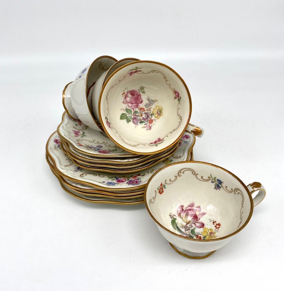 Antique Reichenbach tea trio