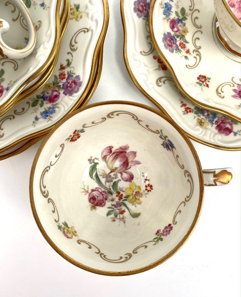 Antique Reichenbach tea trio