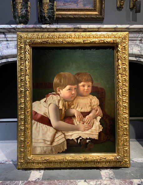 Антикварная картина «Дети»