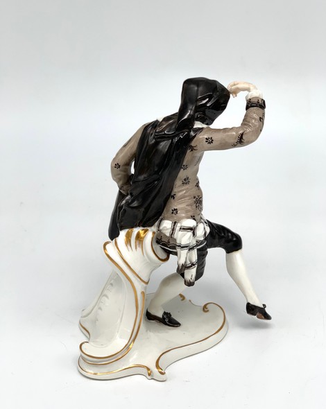 Antique sculpture «Dancer from the Comedy Del Arte», Nymphenburg