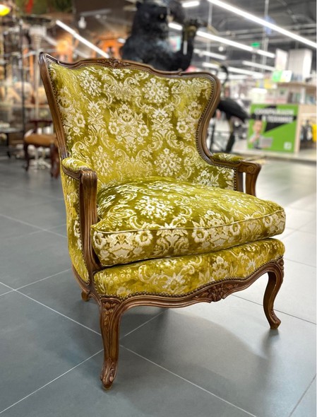 Yellow discount antique chair