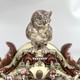 Antique clock "Owl", majolica