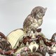 Antique clock "Owl", majolica