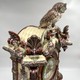 Antique clock "Owl", majolica