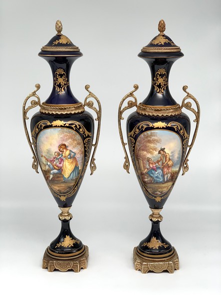 Antique pair vases