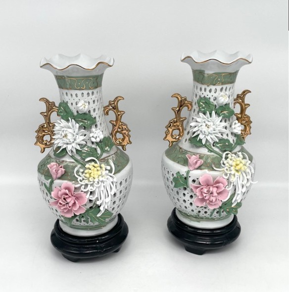 Antique pair vases