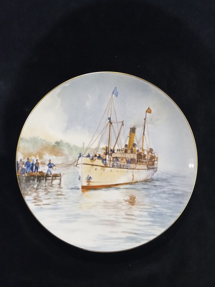 Antique hanging plates "Ships"