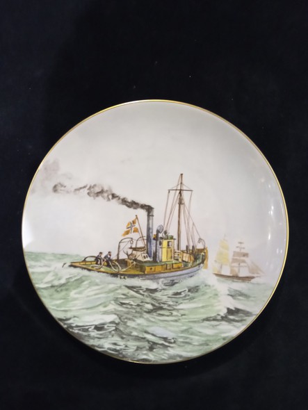 Antique hanging plates "Ships"