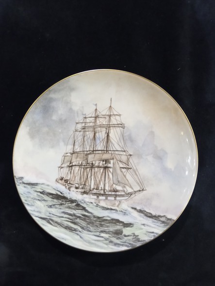 Antique hanging plates "Ships"