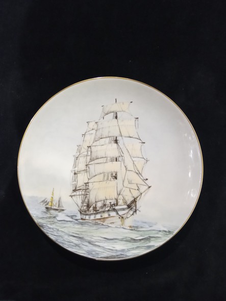 Antique hanging plates "Ships"