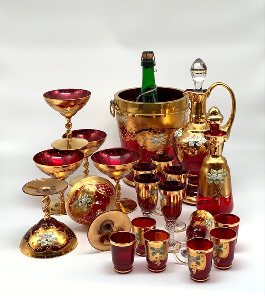 Antique set for vodka