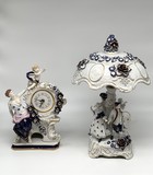 Porcelain clock and lamp