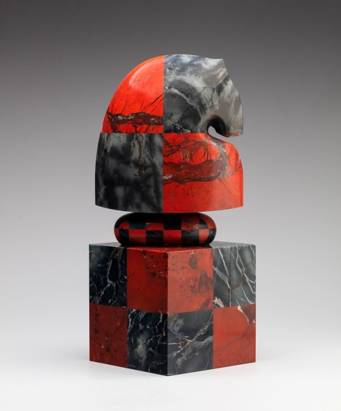Stone-cutting sculpture "Cage Games 1"