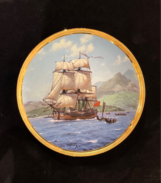 Vintage plate "Sailboat"